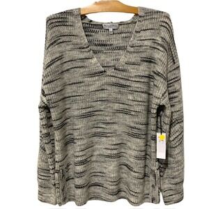 Michael Stars | Sweater Pullover V Neck Long Sleeve Autumn Spacedye NWT- Large